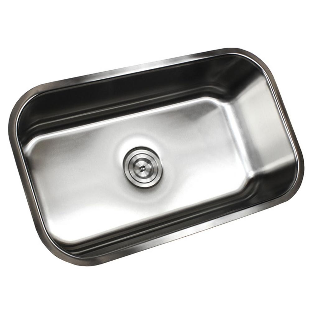 30" x 18"x 10" Deep Stainless Steel Single Bowl 18 Gauge Undermount Kitchen Sink
