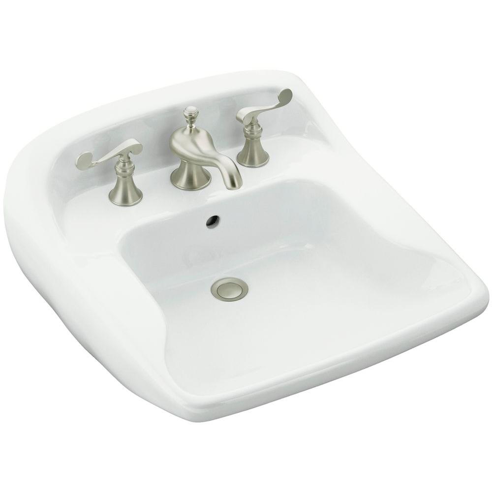 STERLING Worthington WallMounted Ceramic Bathroom Sink in White with