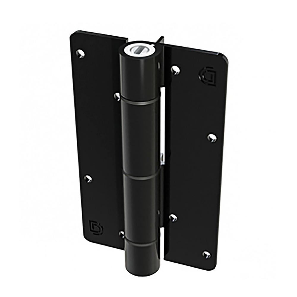 FORGERIGHT 5 in. Black Aluminum Fence Self-Closing Gate Hinge-861470