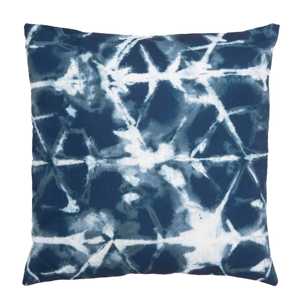 Maven Navy/White Square Outdoor Throw Pillow