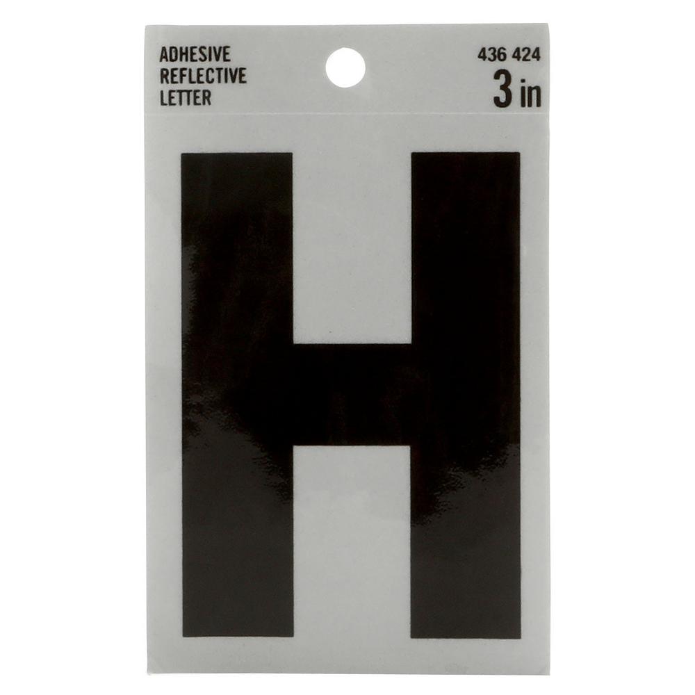 Everbilt 3 in. Vinyl Reflective Letter H34077 The Home Depot