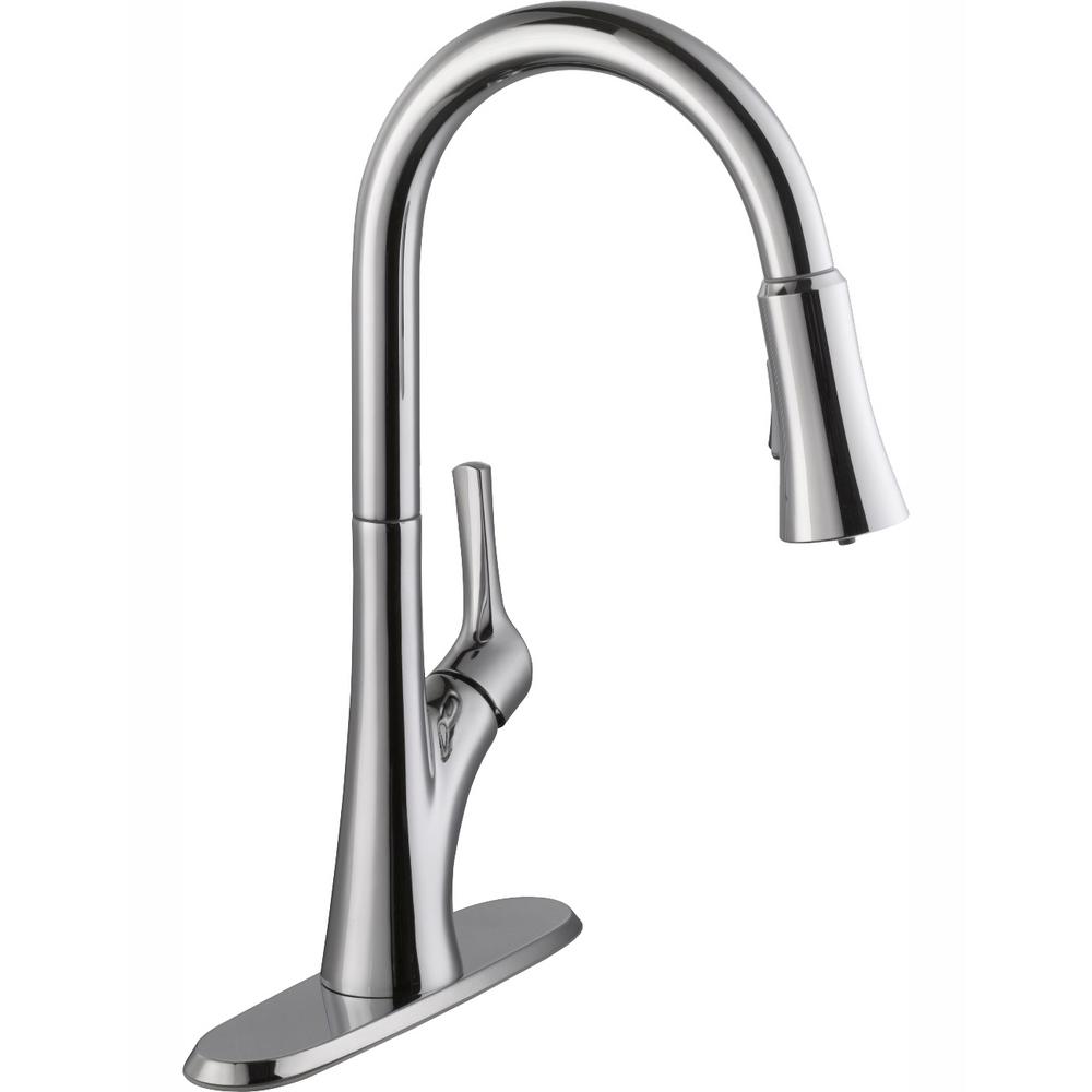 Glacier Bay Single Handle Pull Down Sprayer Kitchen Faucet With