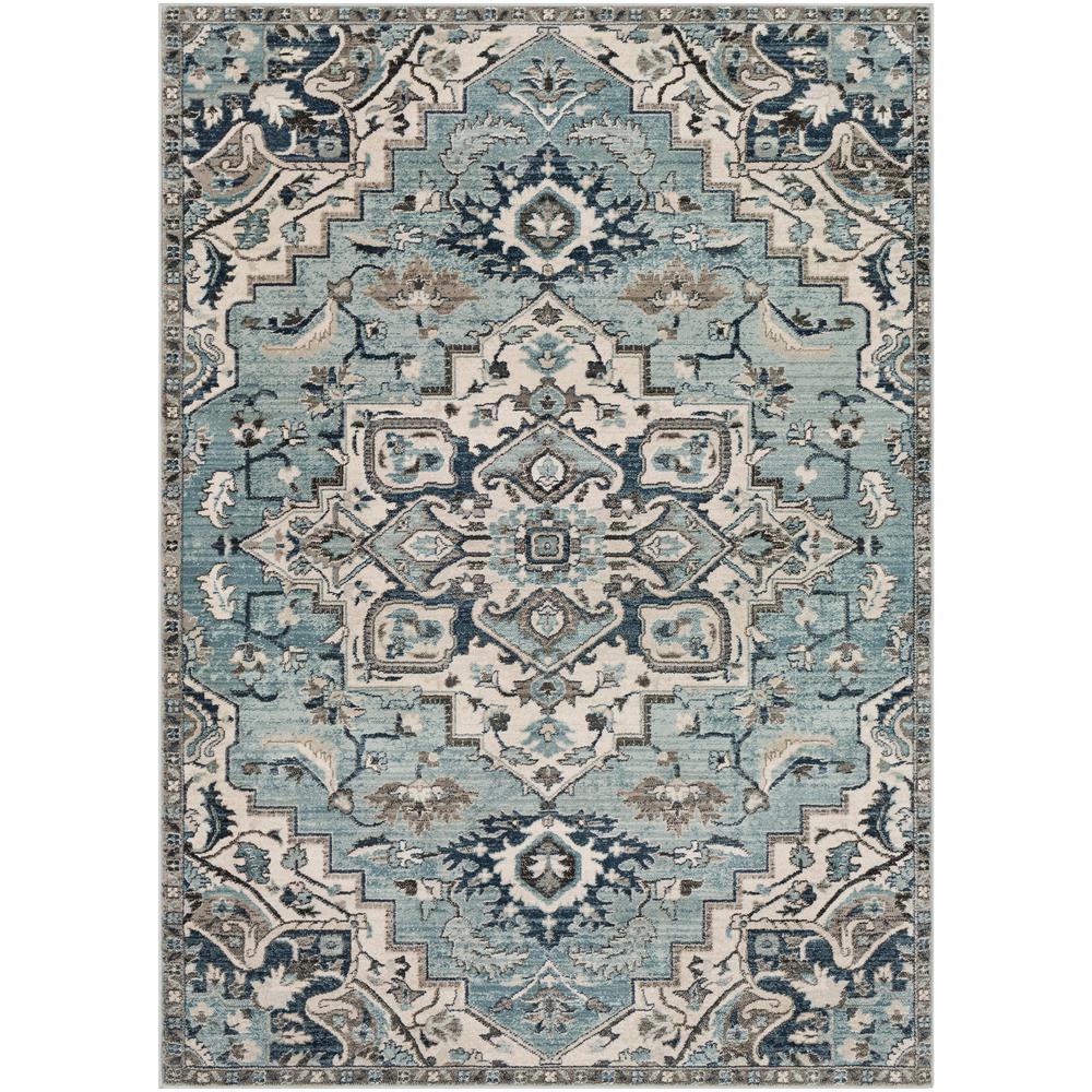 Artistic Weavers Cairo Teal/Ivory 3 ft. x 5 ft. Oriental Area Rug