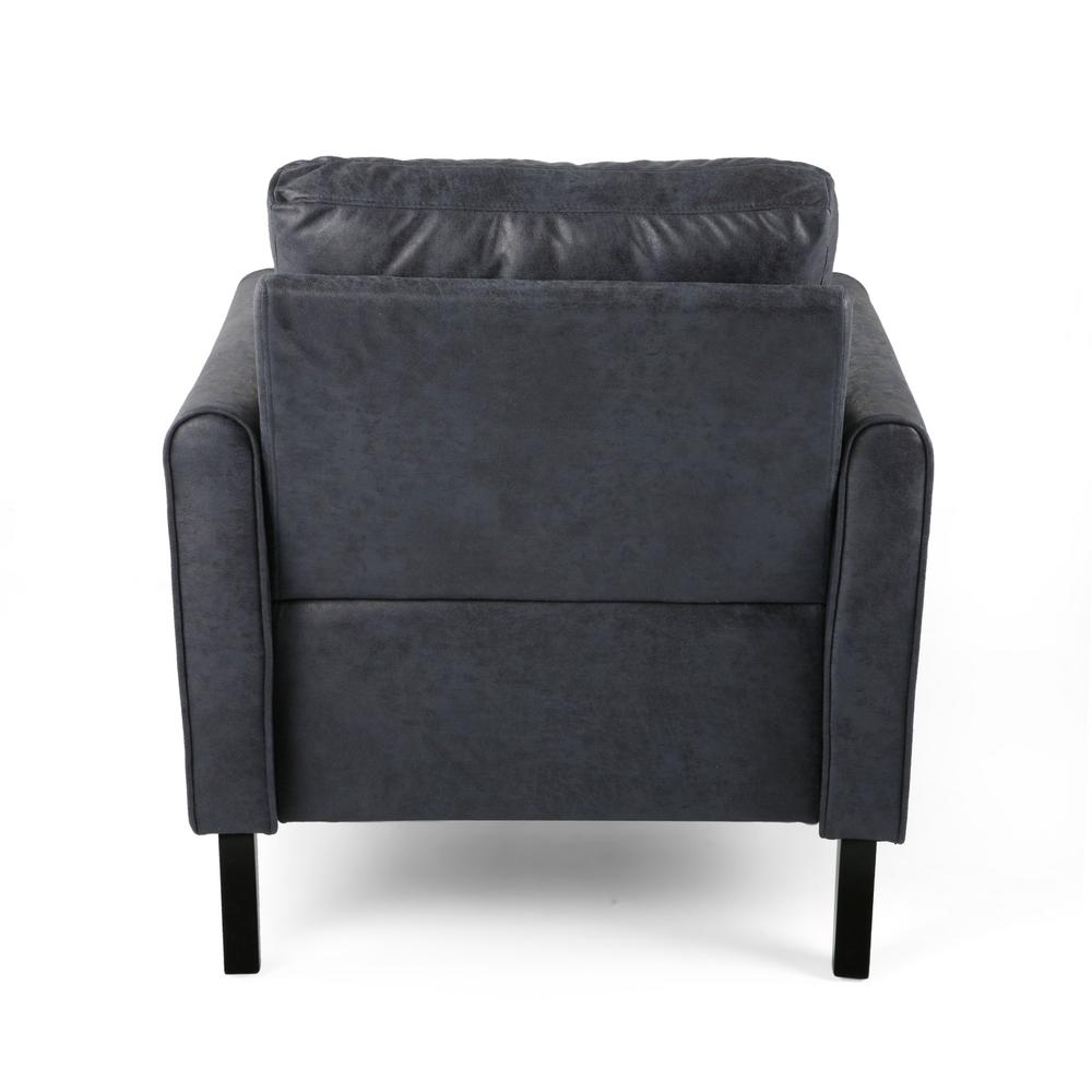 Blithewood Navy Blue And Black Microfiber Club Chair 66020 The