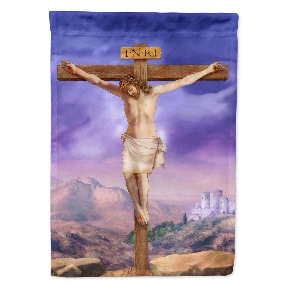 Caroline's Treasures 28 in. x 40 in. Polyester Easter Jesus Crucifixion