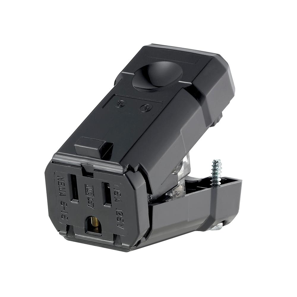 Leviton 15 Amp 125-Volt Python Straight Blade Grounding Connector ...