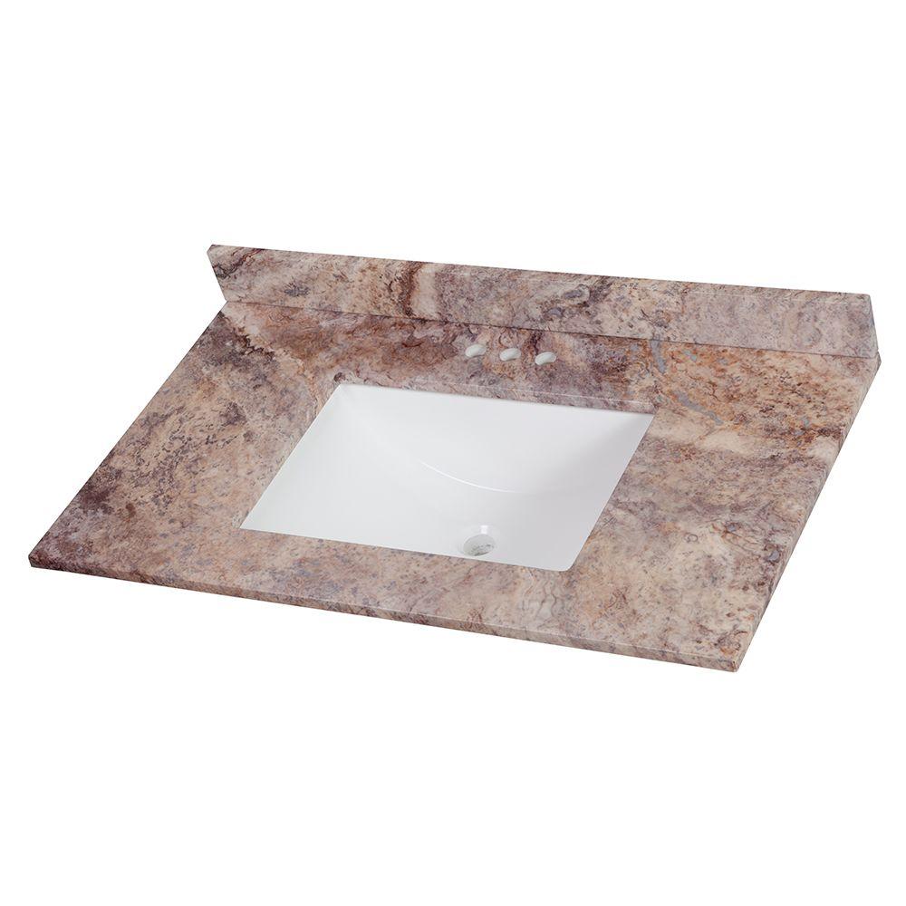 St. Paul 37 in. x 22 in. AB Engineered Technology Vanity Top in The Home Depot