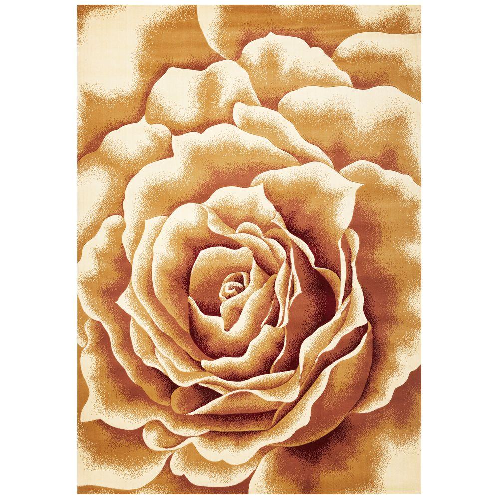 Kas Rugs Ivory Floral Splendor Ivory 3 ft. 3 in. x 4 ft. 11 in. Area