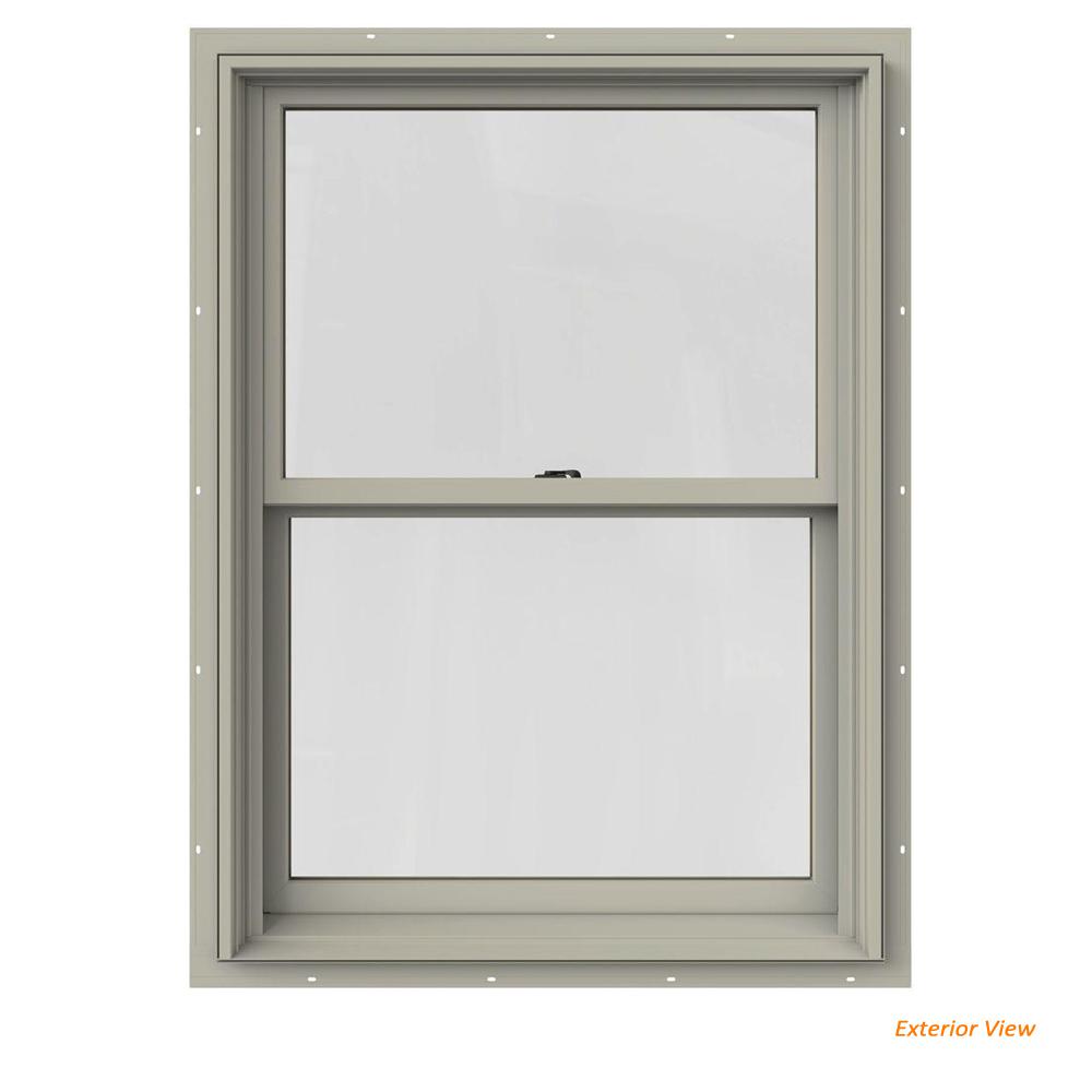 JELD-WEN 29.375 in. x 40 in. W-2500 Series Desert Sand Painted Clad ...