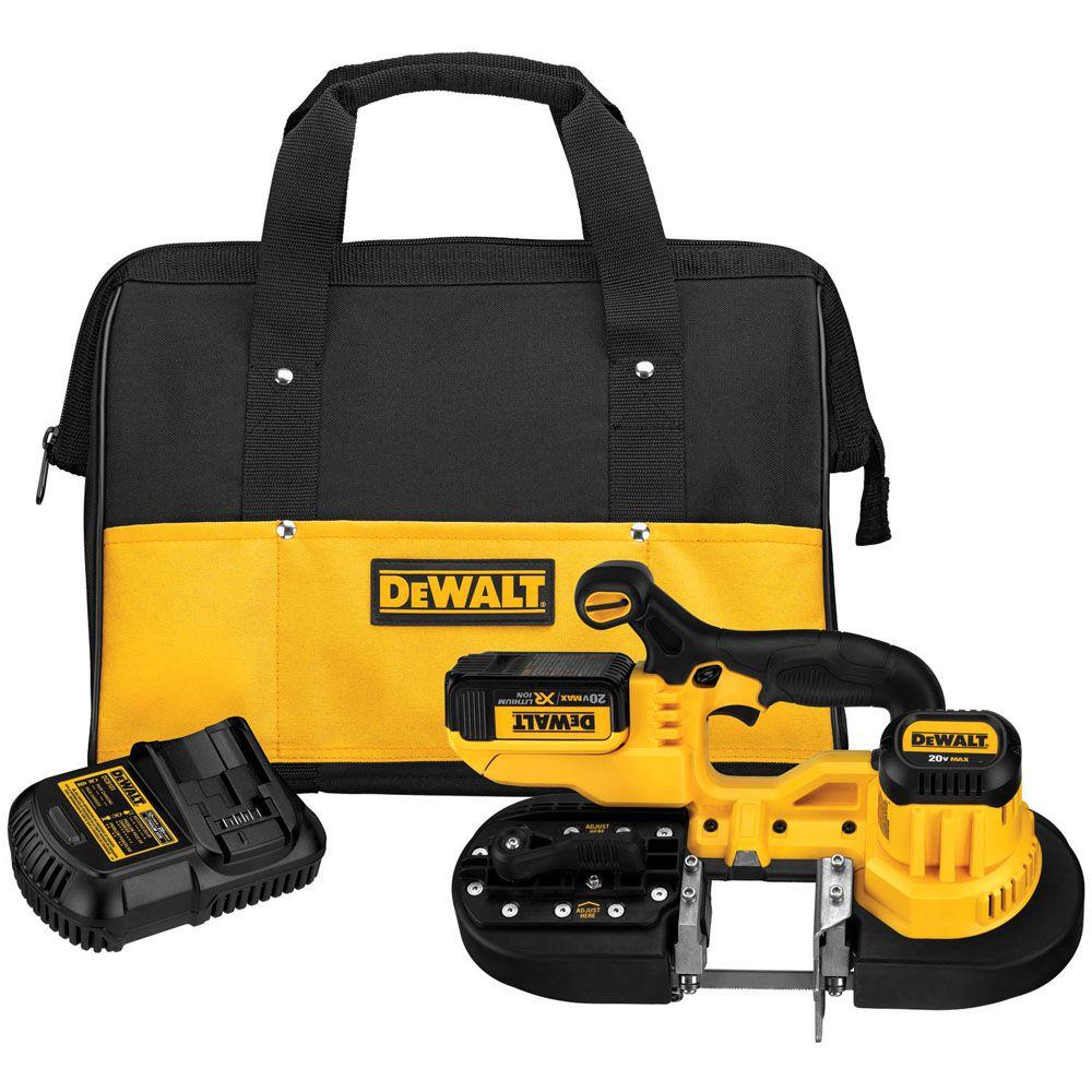 DEWALT 20Volt MAX LithiumIon Cordless Band Saw Kit with Battery 4Ah