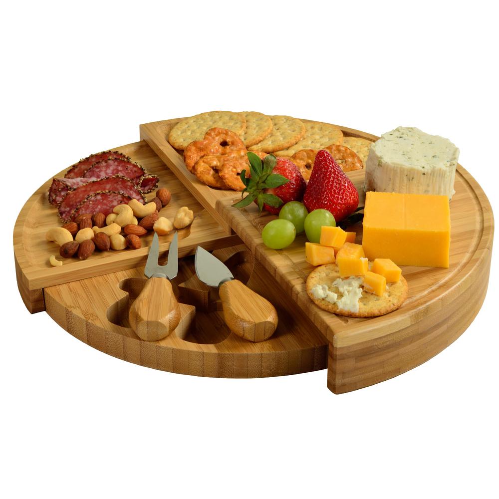 Florence Transforming Bamboo Cheese Board Set Cb41 The Home Depot Florence Transforming Bamboo Cheese Board Set