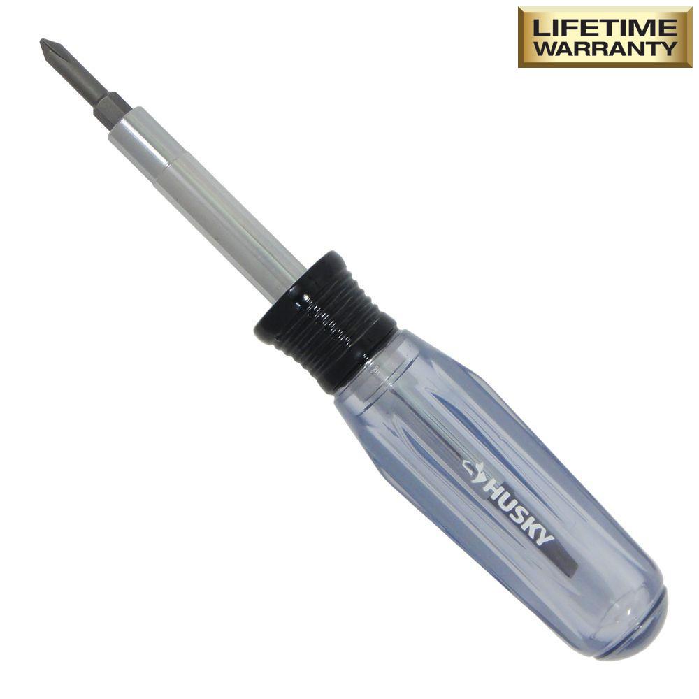 Husky 6in1 Reversible Screwdriver Set132660010 The Home Depot
