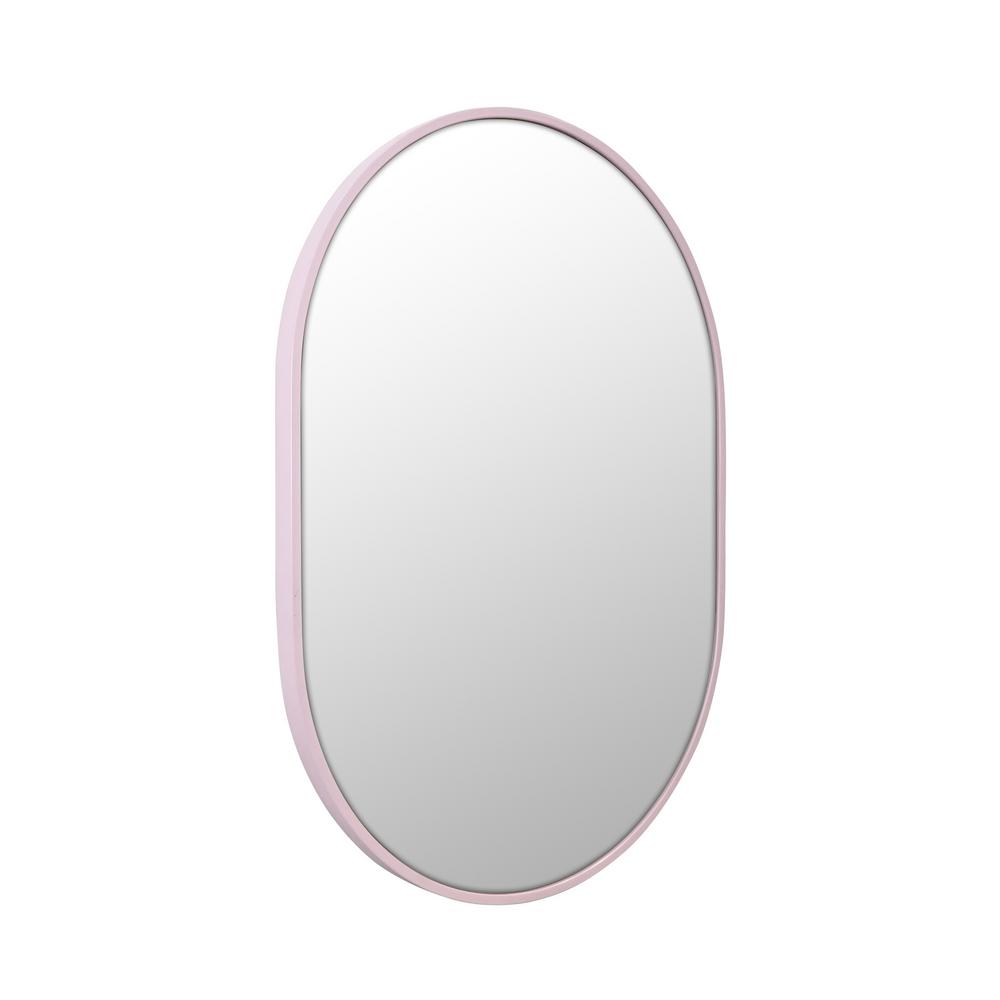 Glass Warehouse 20 in. x 28 in. Pill Shape Stainless Steel Framed Wall