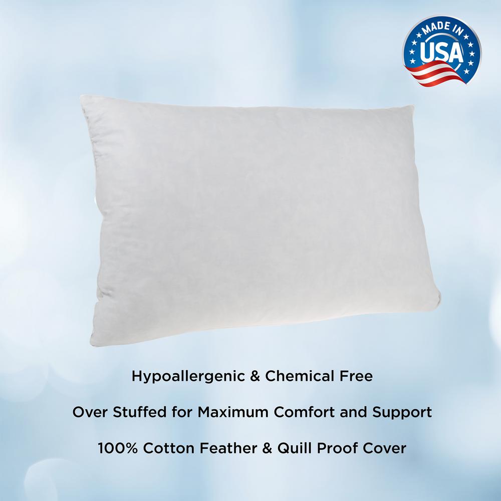 Lavish Home Hypoallergenic Duck Down Standard Pillow Set Of 2