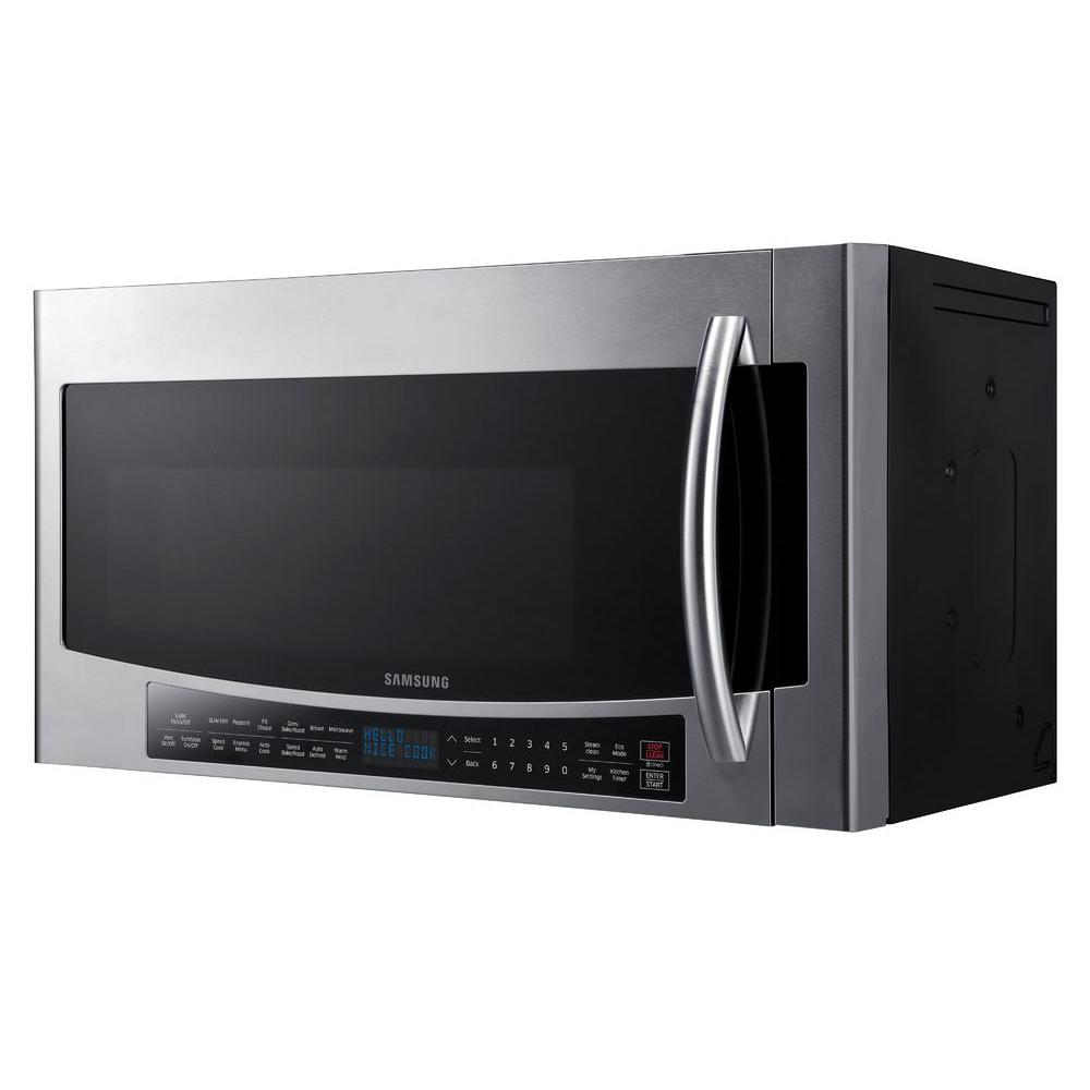 Samsung 30 In W 1 7 Cu Ft Over The Range Convection Microwave Fingerprint Resistant Stainless Steel With Sensor Cooking Samsung 30 In W 1 7 Cu Ft Over The Range Convection Microwave Fingerprint Resistant Stainless Steel With Sensor Cooking