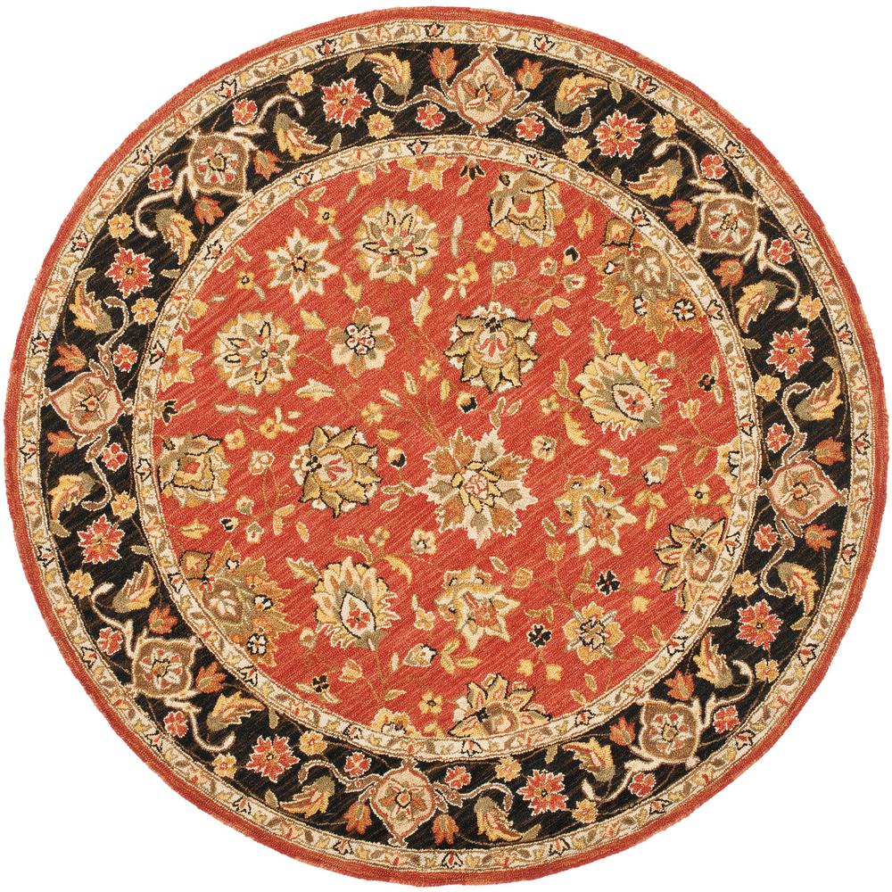 Safavieh Chelsea Rose/Black 4 ft. x 4 ft. Round Area Rug-HK505C-4R ...