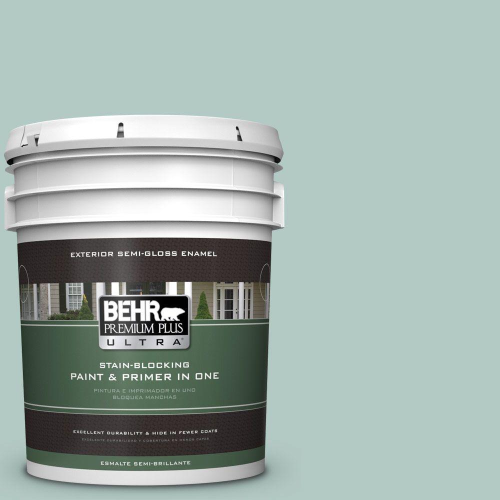 BEHR Premium Plus Ultra 5-gal. #S430-2 Fresh Tone Semi-Gloss Enamel