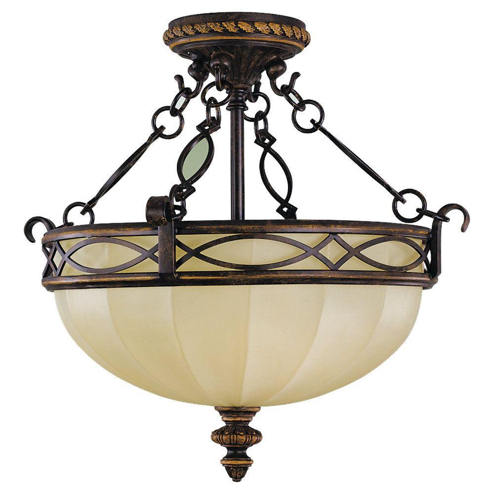 Feiss Drawing Room 3 Light Walnut Semi Flush Mount Sf220wal The Feiss Drawing Room 3 Light Walnut Semi Flush Mount