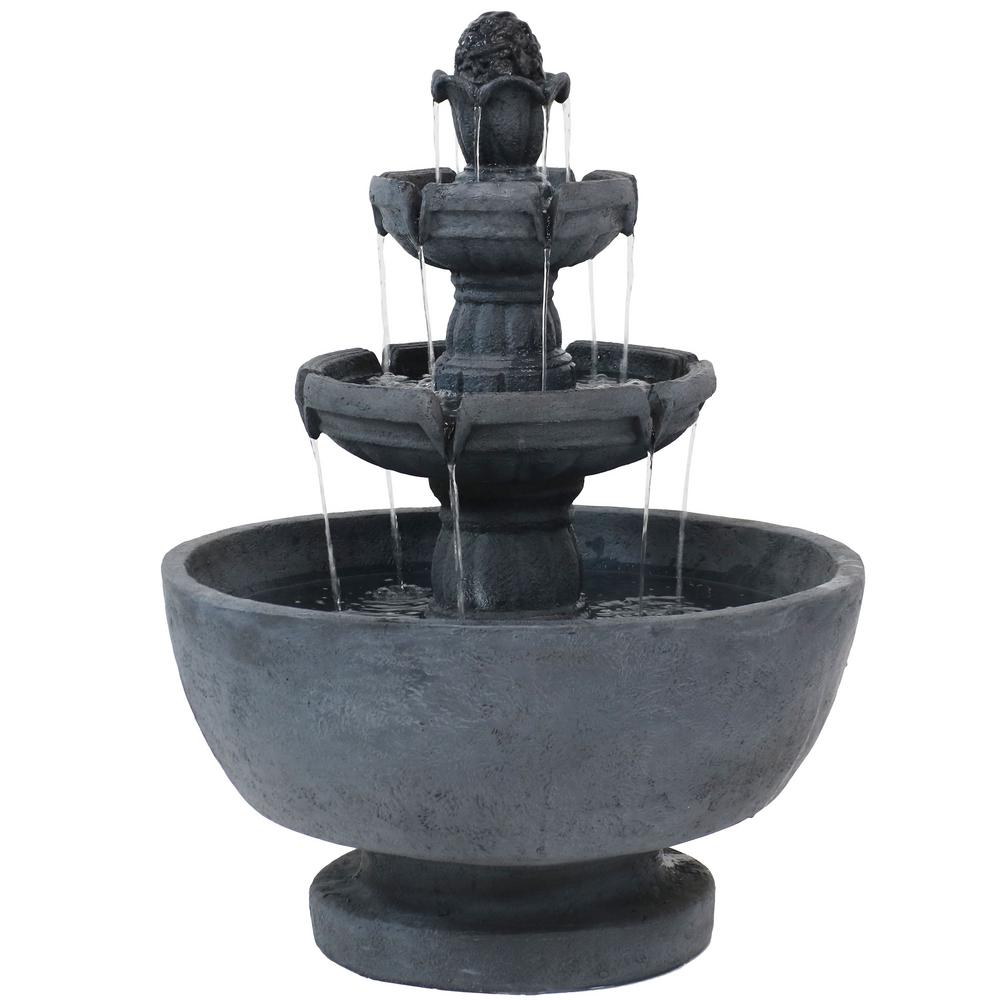 Sunnydaze Decor 34 In 3 Tiered Budding Fruition Outdoor Water Fountain Fc 22631 The Home Depot - Outdoor Garden Fountains Home Depot Sunnydaze Decor 34 In 3 Tiered Budding Fruition Outdoor Water Fountain Fc 22631 The Home Depot - Outdoor Garden Fountains Home Depot