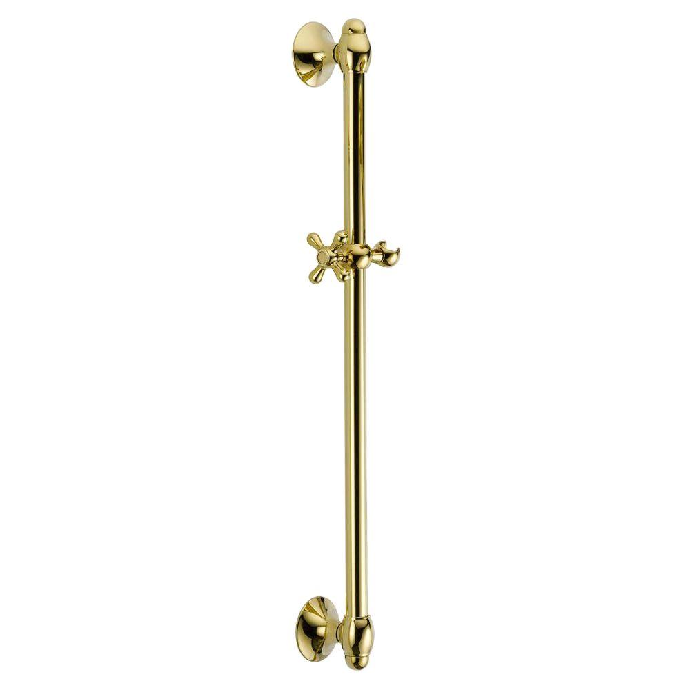 UPC 034449670036 product image for Delta Bathroom 29 in. Adjustable Wall Bar in Polished Brass 55083-PB | upcitemdb.com