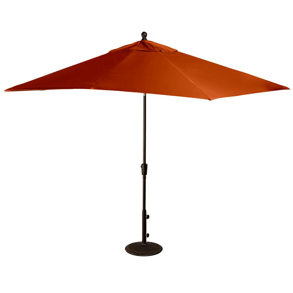 Island Umbrella Caspian 8 Ft X 10 Ft Rectangular Market Push Button Tilt Patio Umbrella In Terra Cotta Olefin Nu5448tc The Home Depot