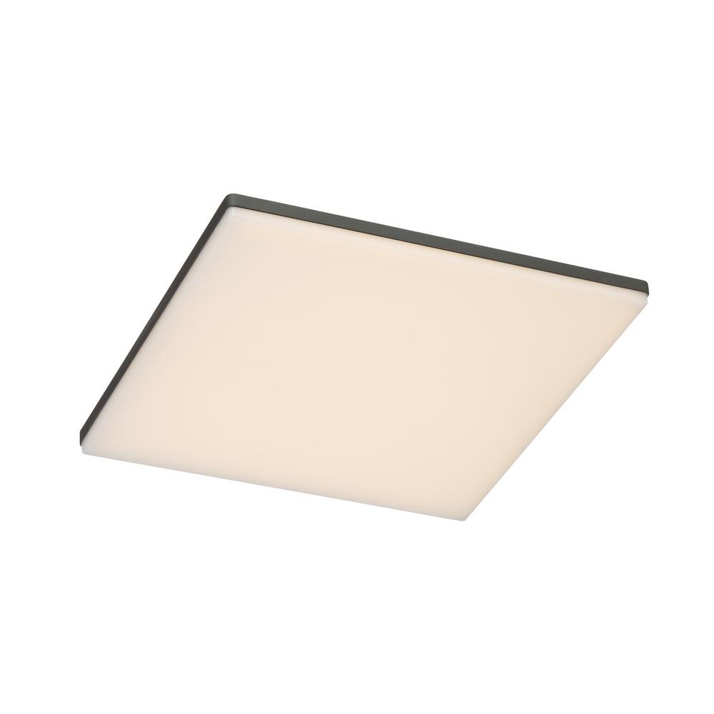 Flush Mounted Eurofase Outdoor Lighting The Home Depot Graphite Grey Integrated Led Outdoor Flush Mount