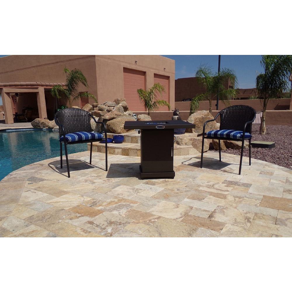 Az Patio 28 In Tall Antiqued Bronze Steel Conventional Propane