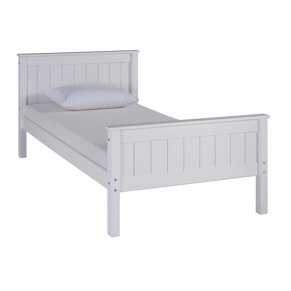 kids white twin bed
