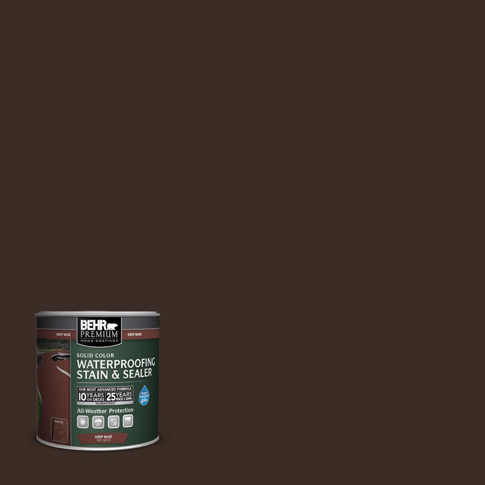 BEHR Premium 8 oz. SC103 Coffee Solid Color Waterproofing Stain and