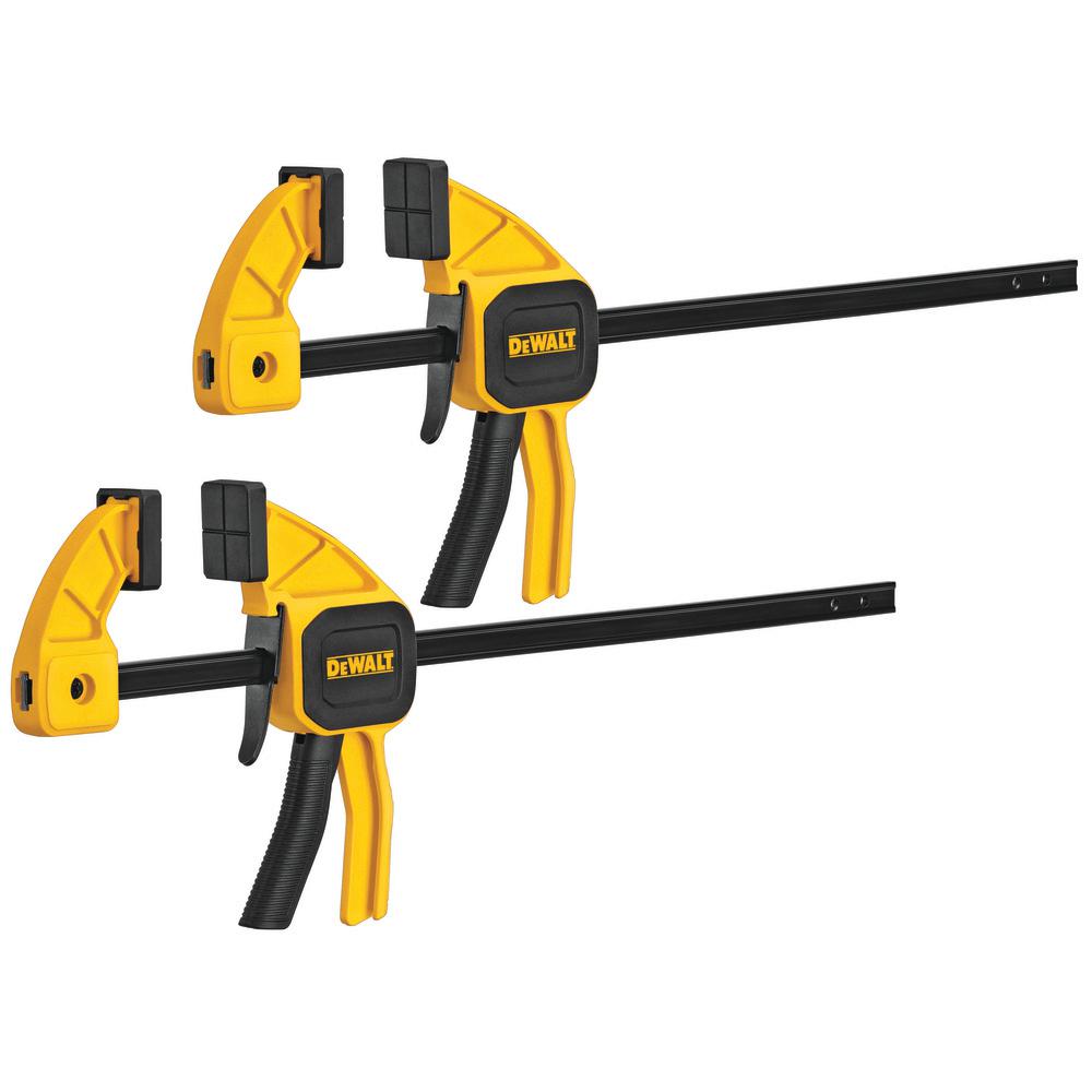 DEWALT 6 in. 100 lbs. Trigger Clamps (2Pack) with 2.43 in Throat Depth