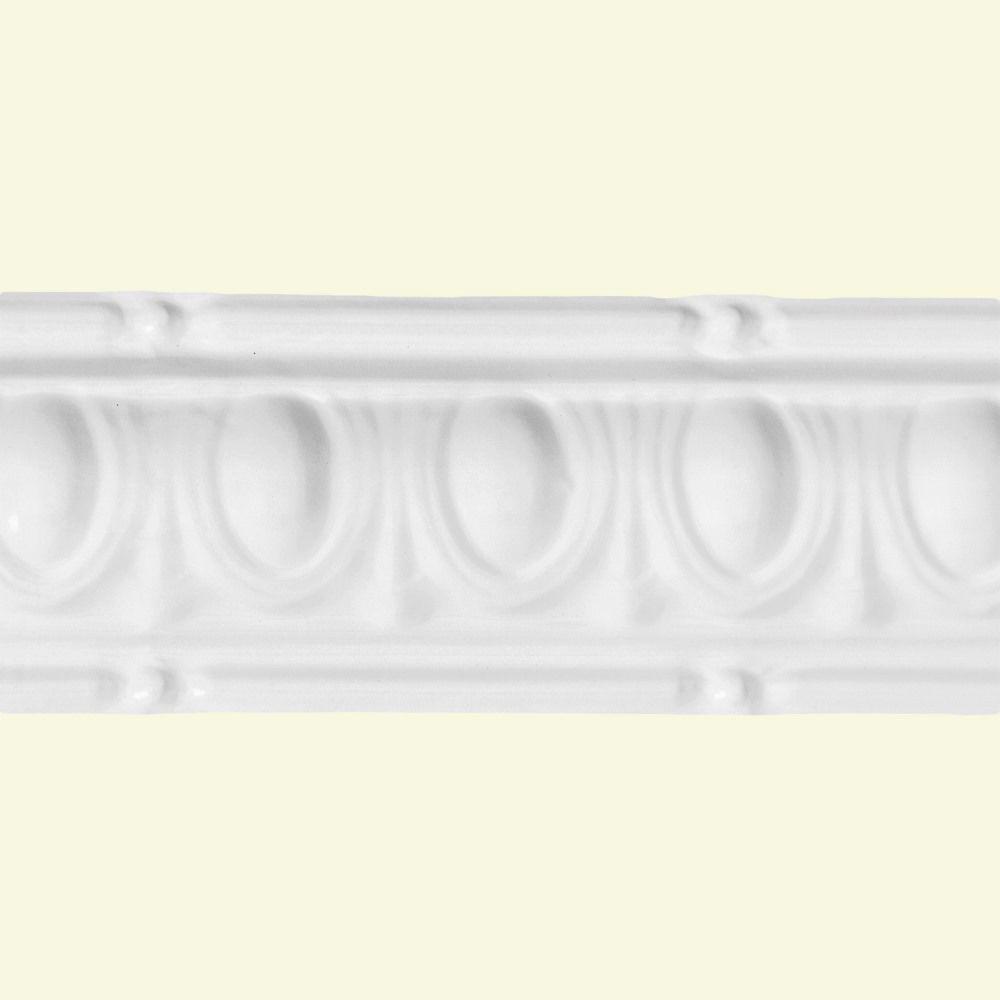 Great Lakes Tin 48 In Huron Tin Crown Molding In Gloss White 195