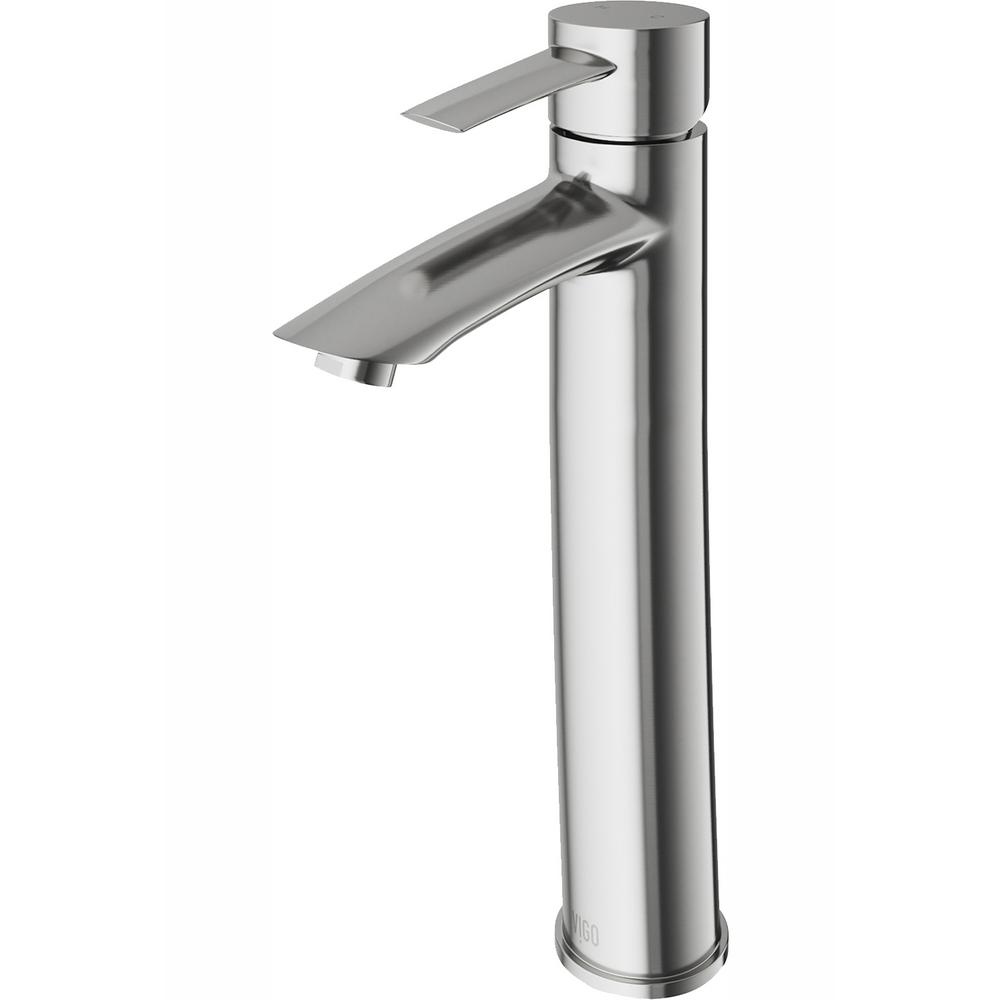 Vigo Single Hole Single Handle Vessel Bathroom Faucet In Brushed