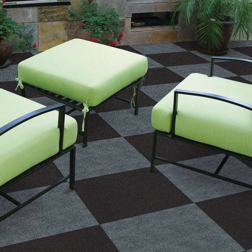 Seamless Appearance Peel and Stick Made in USA 10 Tiles - 22.5 Sq Ft, 760 Gemstone Smart Squares Walk in The Park 18/” x 18/” Residential Soft Carpet Tiles Easy DIY Installation