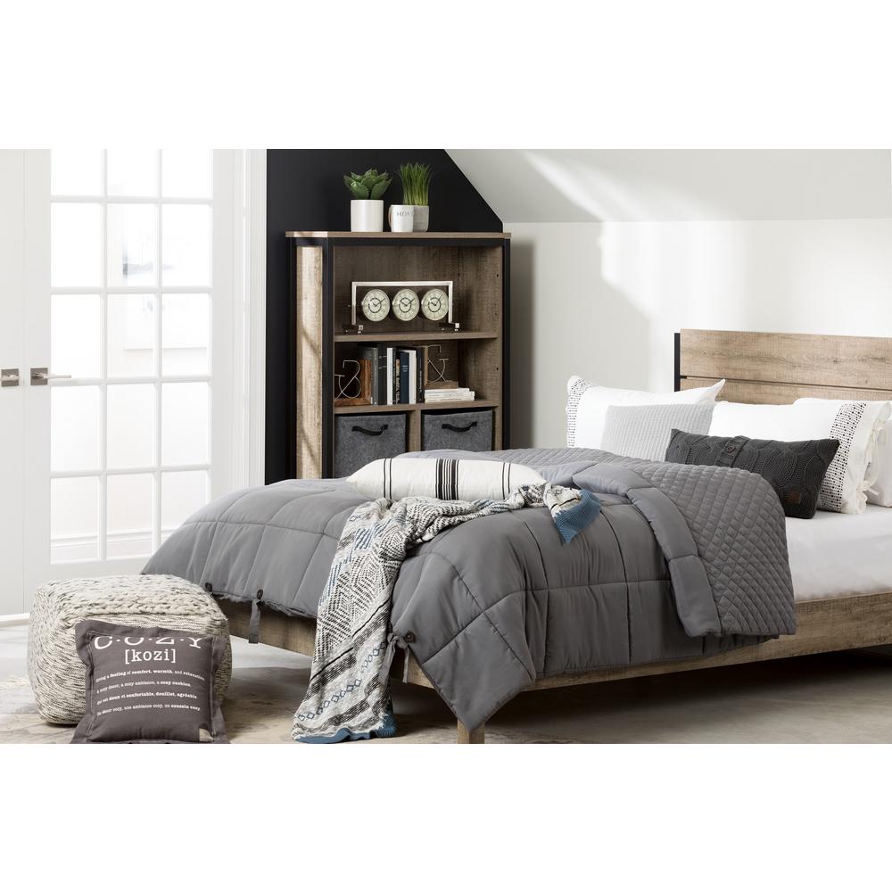 South Shore Lodge Gray Queen Quilted Comforter and Pillow Shams100248 The Home Depot