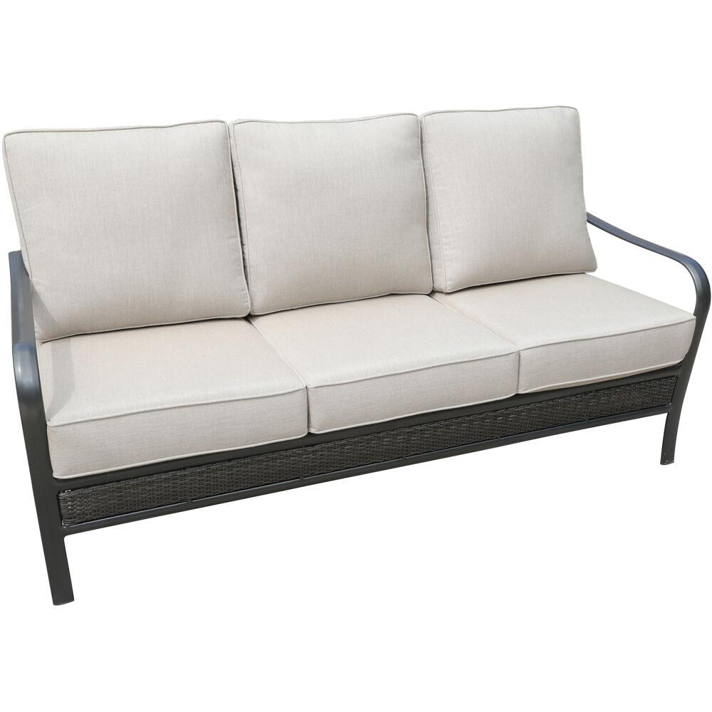Hanover Oakmont Commercial RustFree Aluminum Woven Outdoor Sofa with