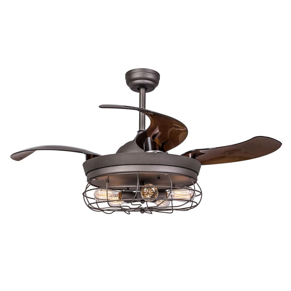 Vento Fiore 42 In Indoor Roman Bronze Retractable Ceiling Fan Roman Bronze Retractable Ceiling Fan