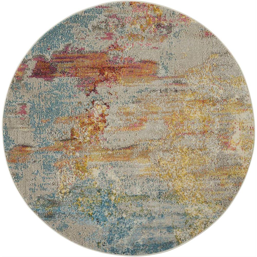 Nourison Celestial Sealife 5 ft. Round Area Rug362254 The Home Depot