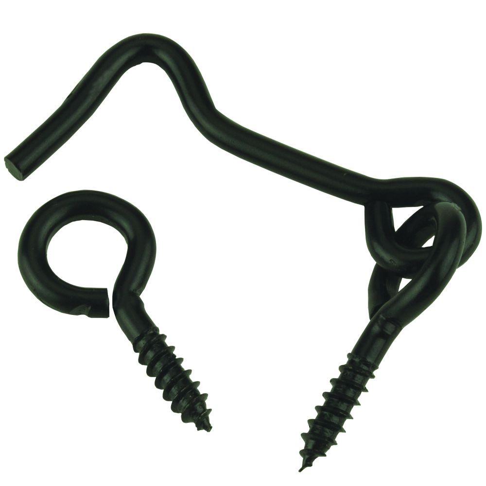 Everbilt 2 in. Black Hook and Eye (3Pack)20317 The Home Depot