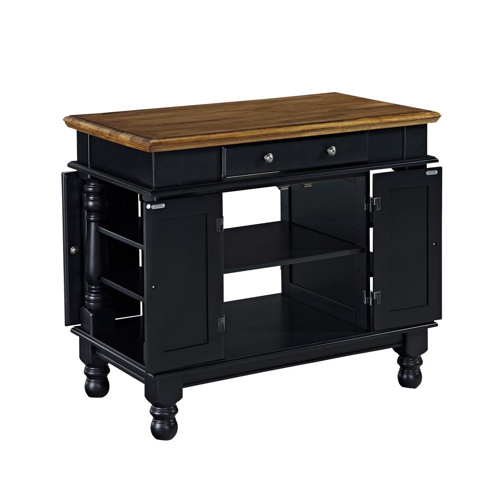 Home Styles Americana Black Kitchen Island With Storage 5082