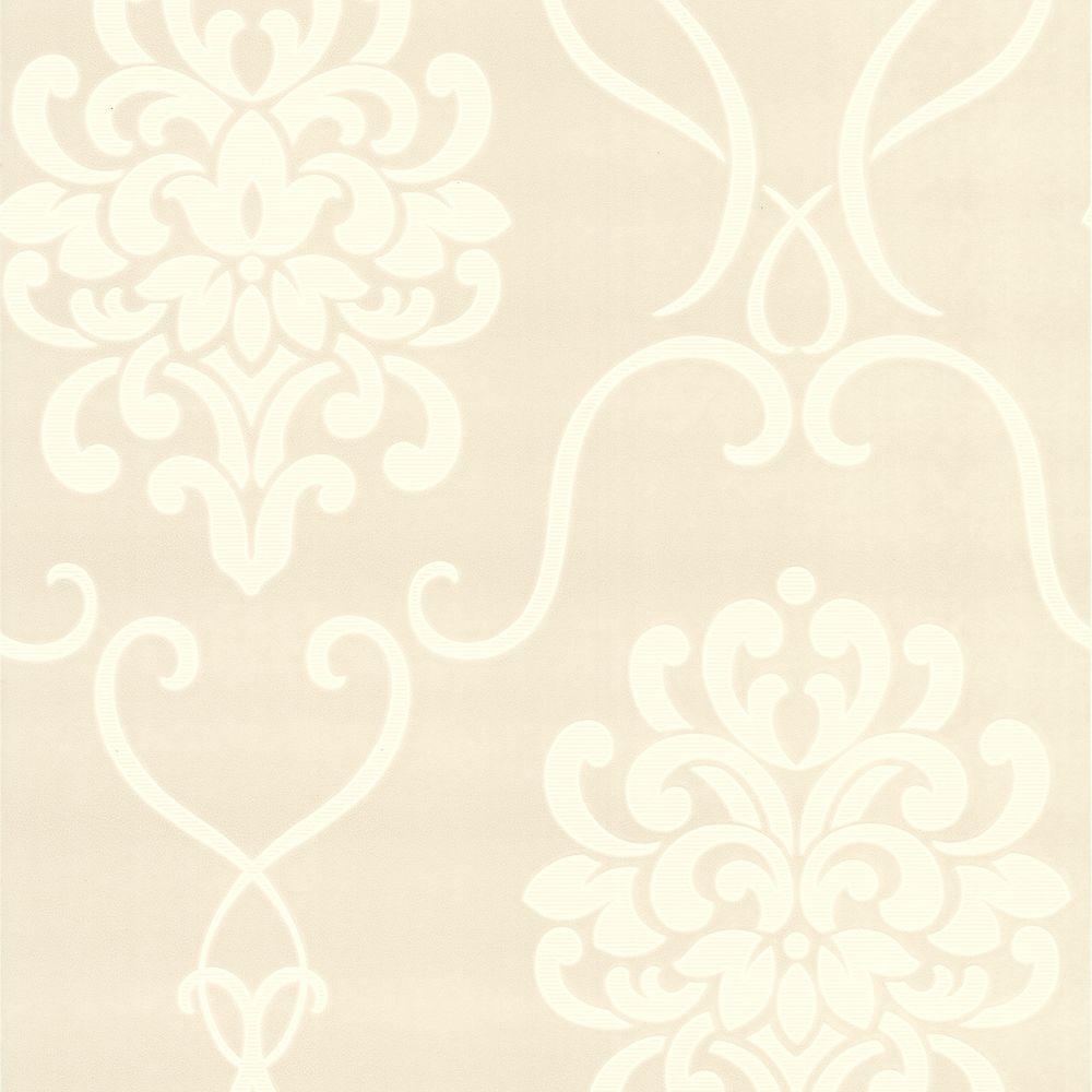 Suzette Taupe Modern Damask Wallpaper Dl30446 The Home Depot