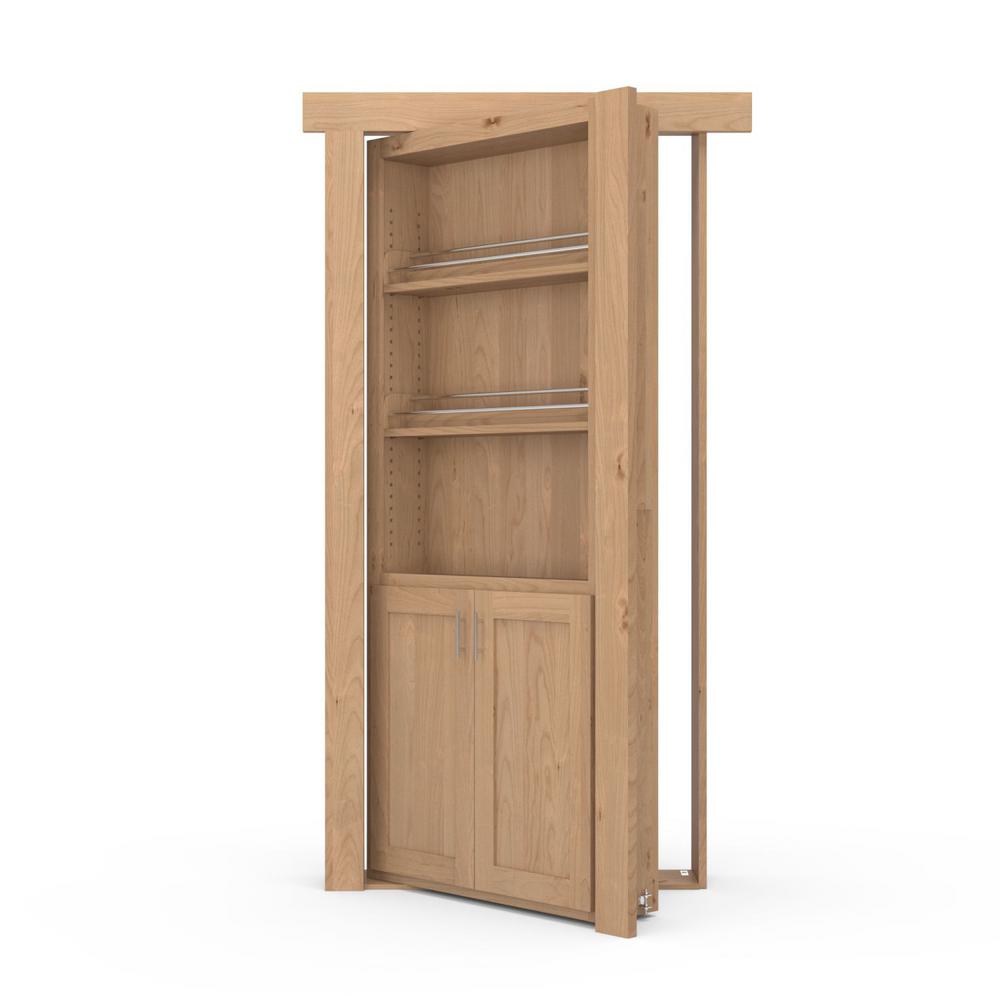 The Murphy Door 36 In X 80 In Flush Mount Assembled Forward Pantry Door Alder Unfinished Right Hand Inswing