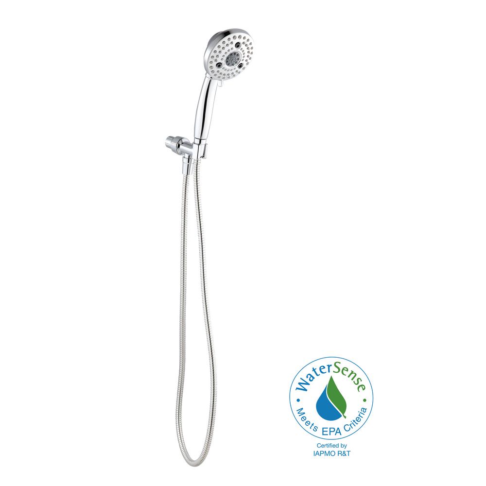 Glacier Bay Lavmere 7 Spray Handheld Handshower Kit With Pause Feature In Chrome Hd58303 2201