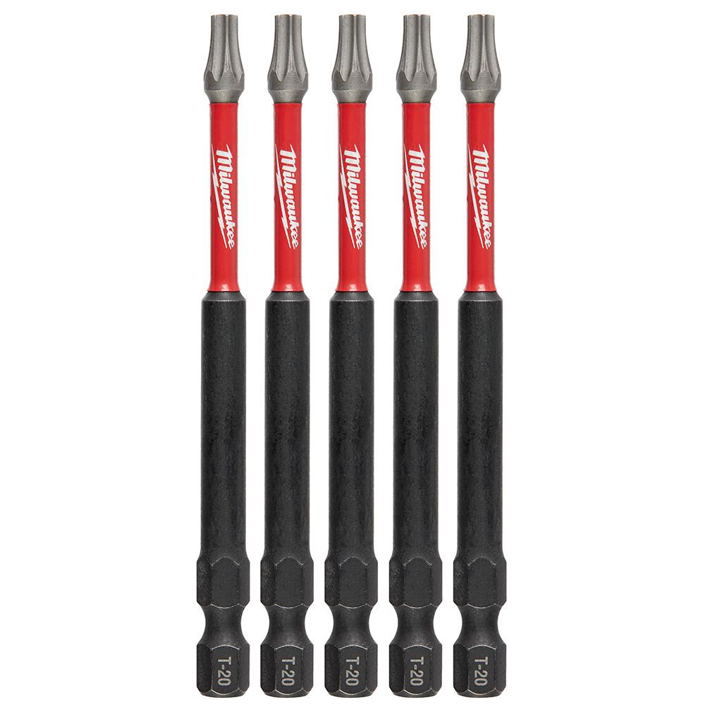 Milwaukee SHOCKWAVE Torx 20 3.5 in. Impact Duty Steel Screwdriver Bit (5Pack)48324578 The