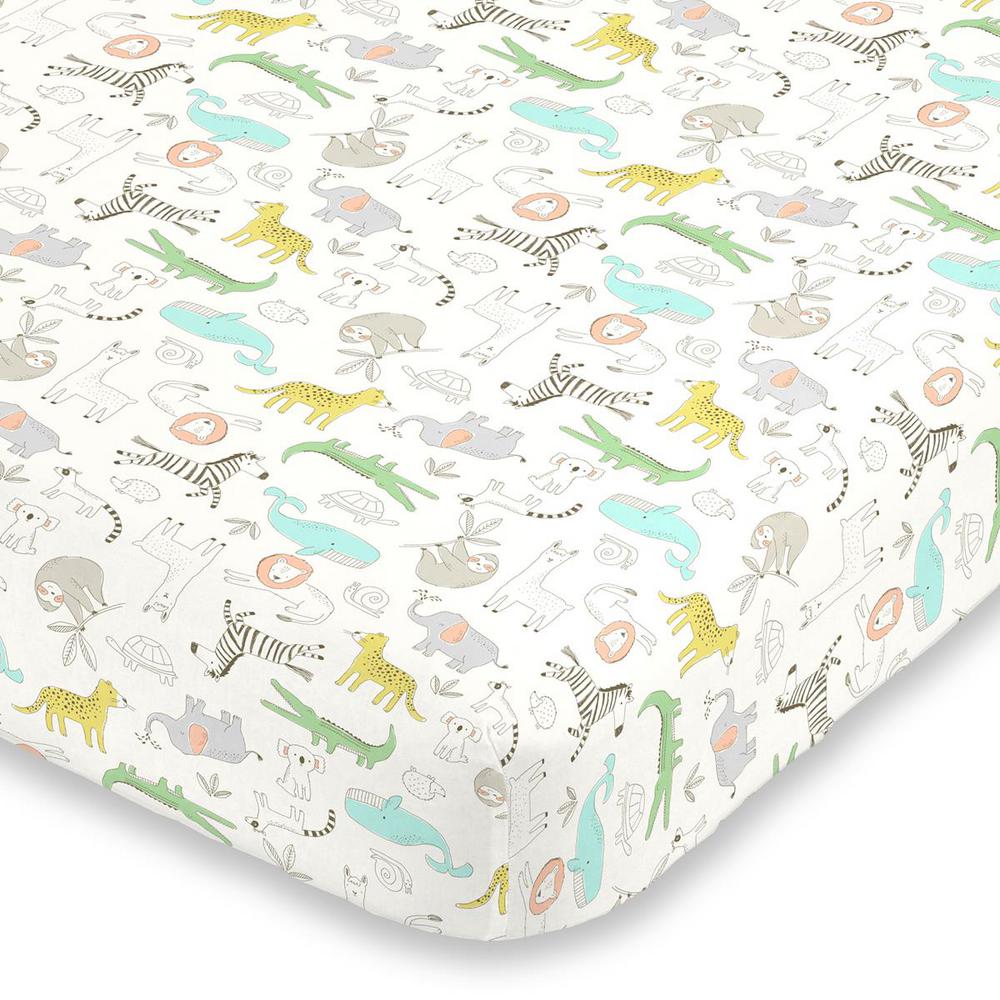 zoo animal crib sheets