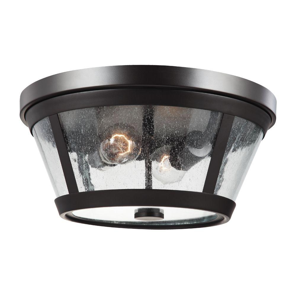 Westinghouse 2-Light Ceiling Fixture Oil Rubbed Bronze Interior Flush ...