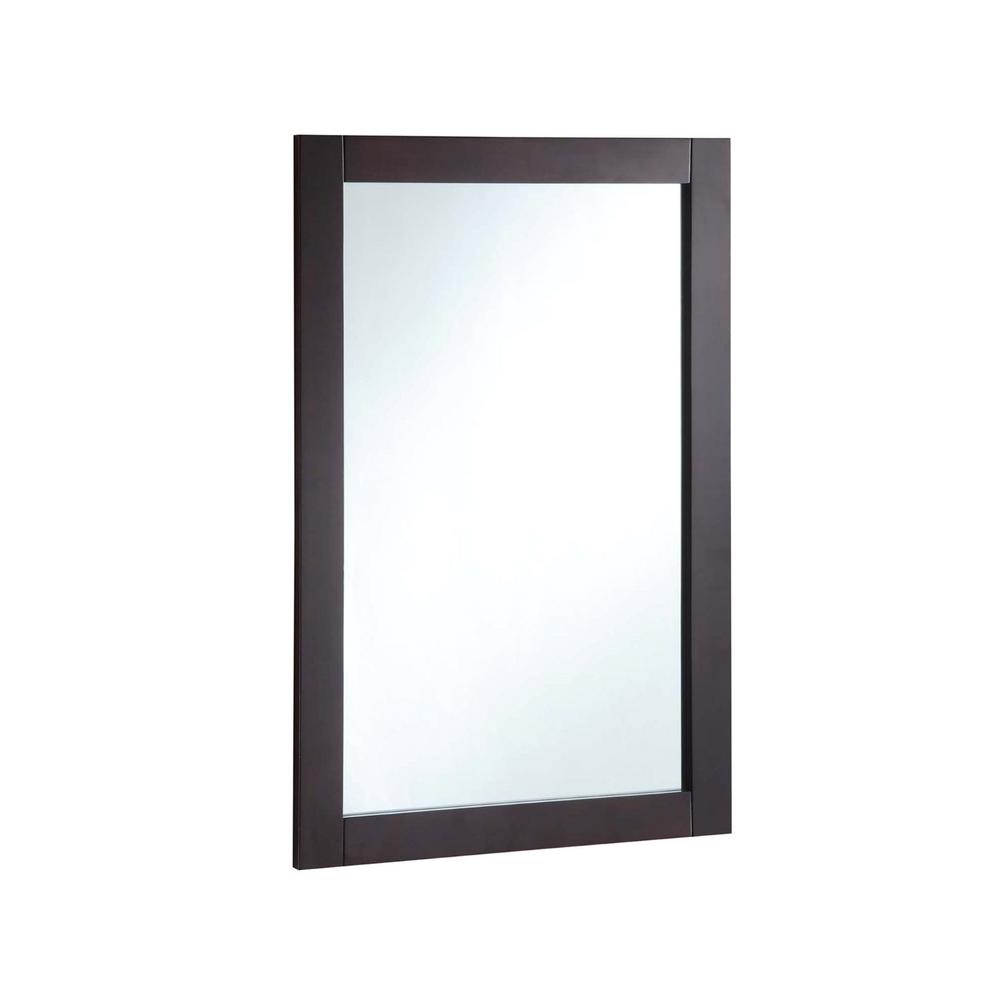 15 Bathroom Mirrors Bath The Home Depot H Wall Mounted Vanity Decor Mirror In Espresso