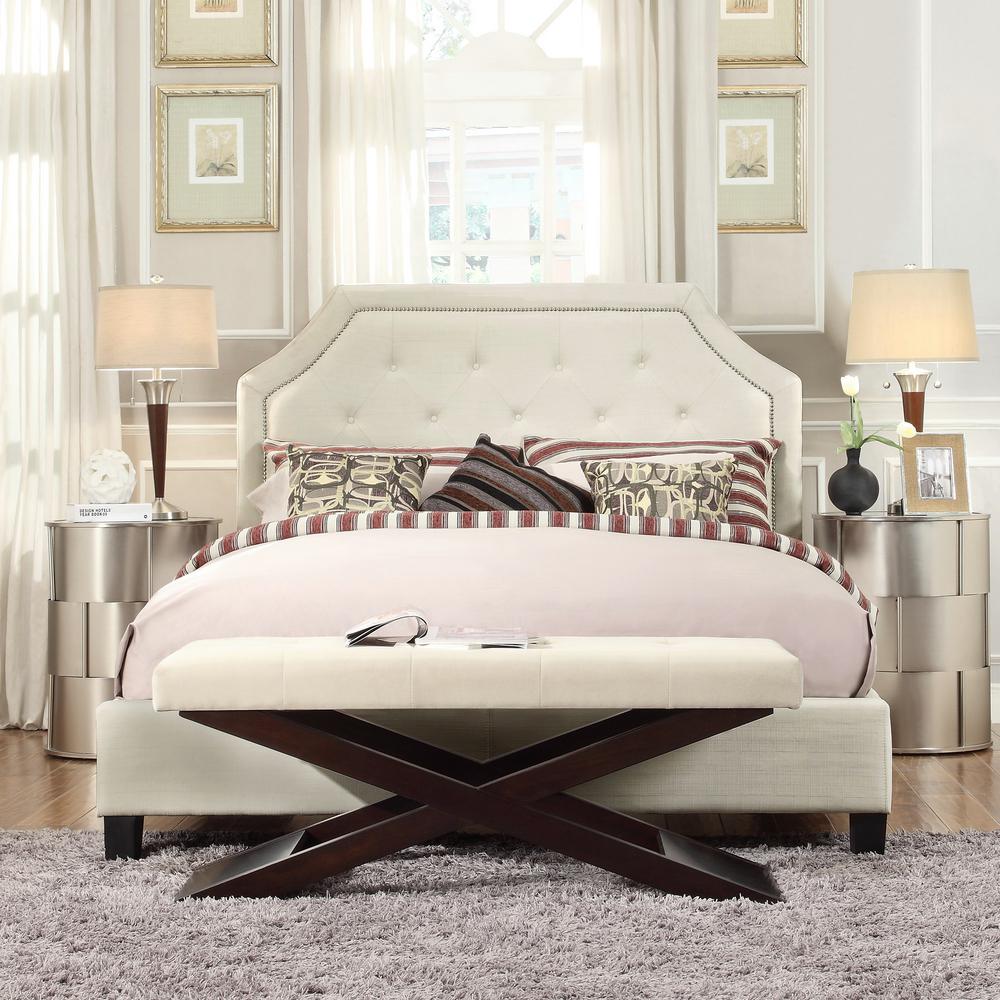 HomeSullivan Monarch White Queen Upholstered Bed40E388BQ1WLBED The