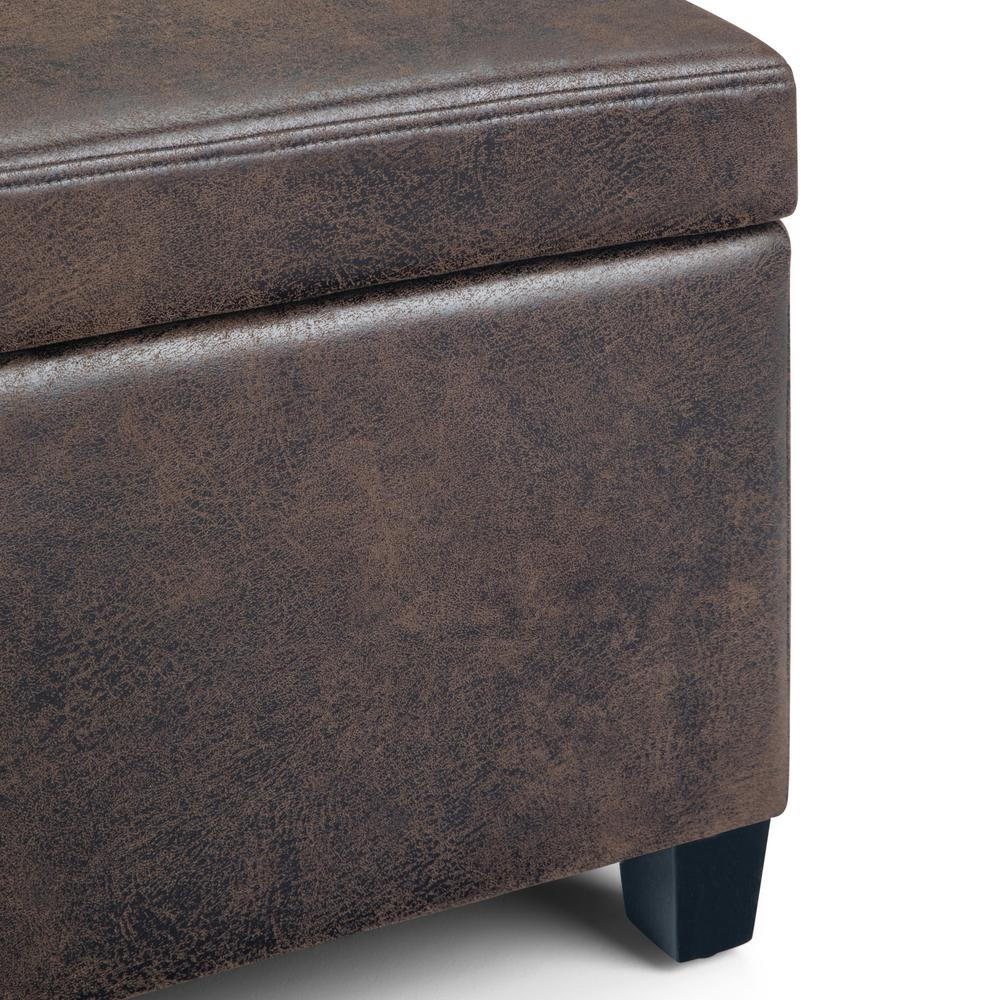 Simpli Home Avalon 48 In Contemporary Storage Ottoman In