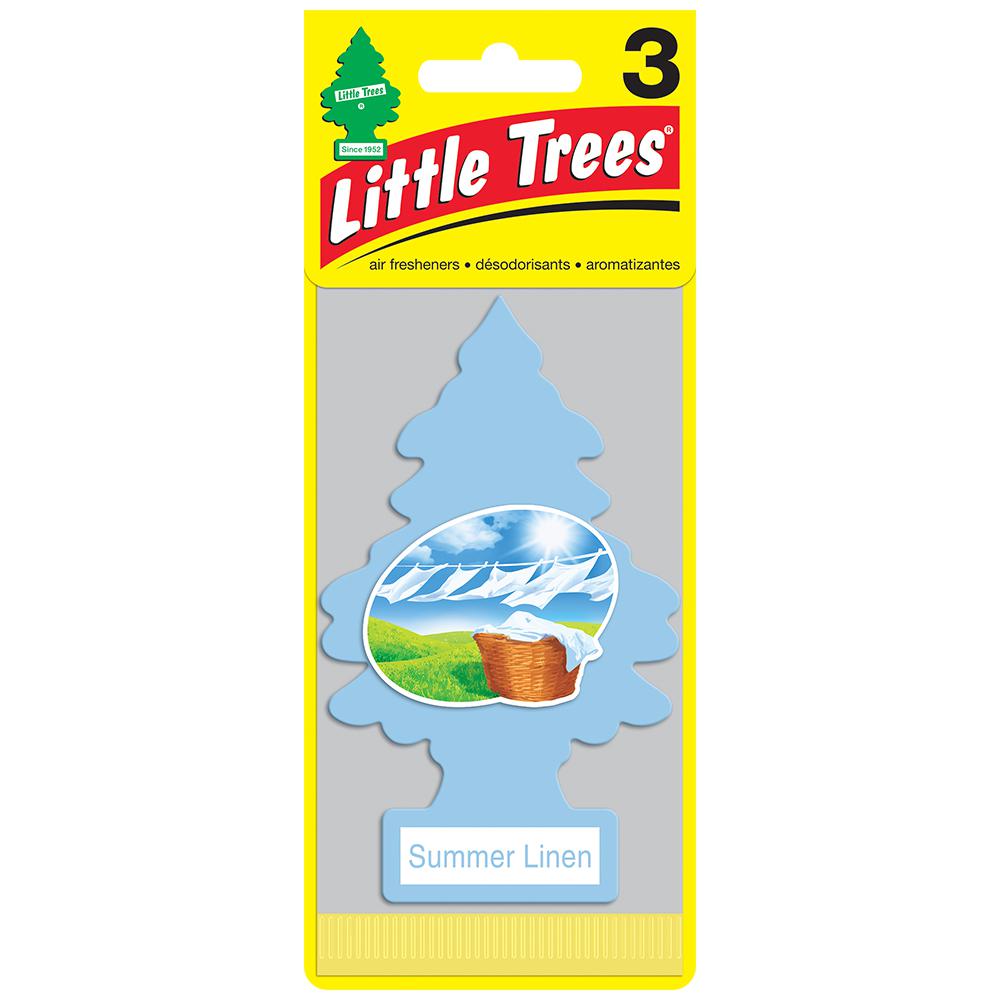 Little Trees Summer Linen Air Freshener 3 Pack U3s 374 The Home Depot