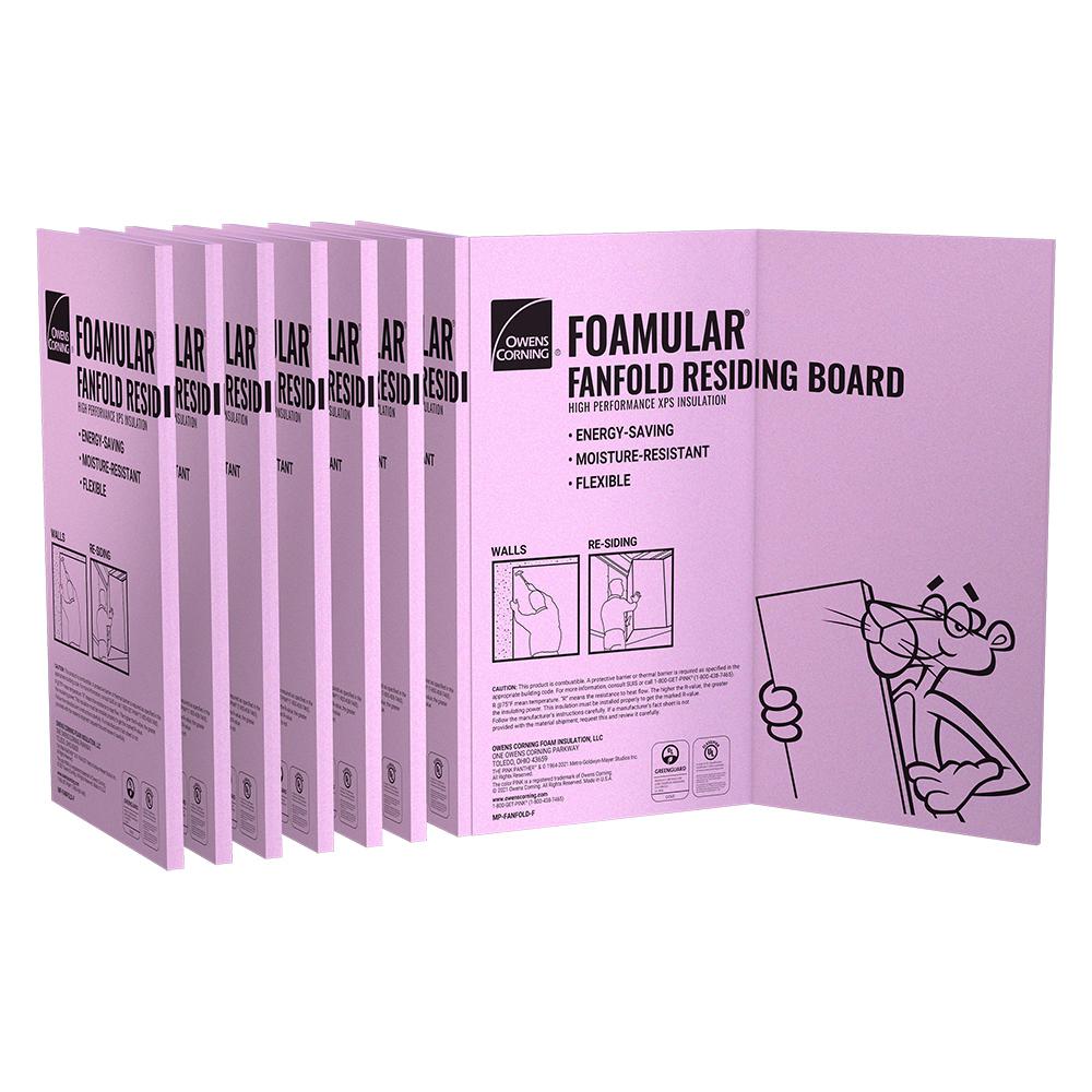 Owens Corning Foamular 1 4 In X 4 Ft X 50 Ft R 1 Fanfold Rigid Foam Board Insulation Sheathing 21um The Home Depot